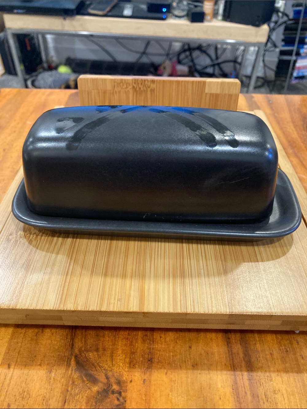 Pfaltzgraff Black Butter Dish with Lid
